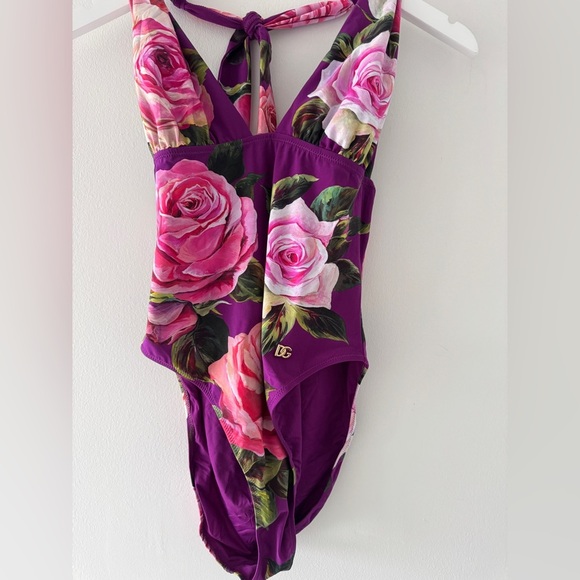 DOLCE & GABBANA Floral Printed One Piece Swim L - Picture 4 of 7